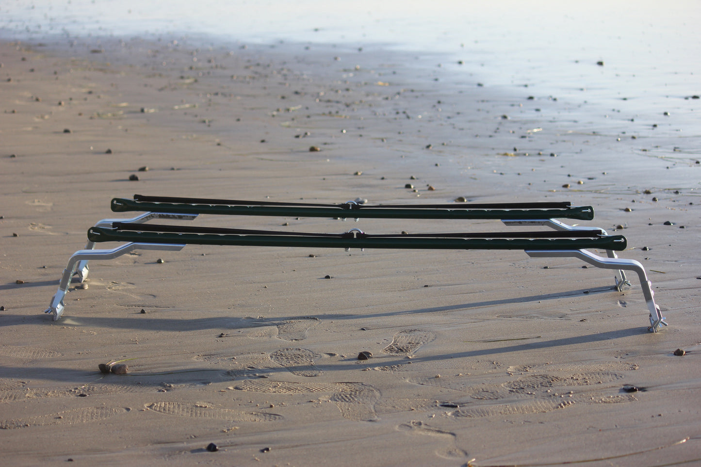 A full image of the vintage foundry surf racks. 
